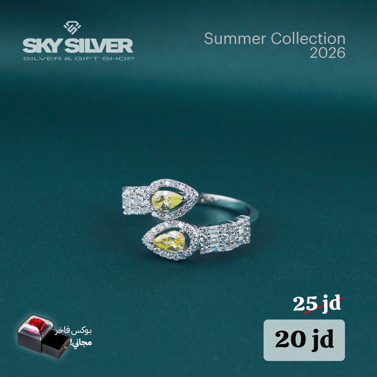 Elegant silver ring