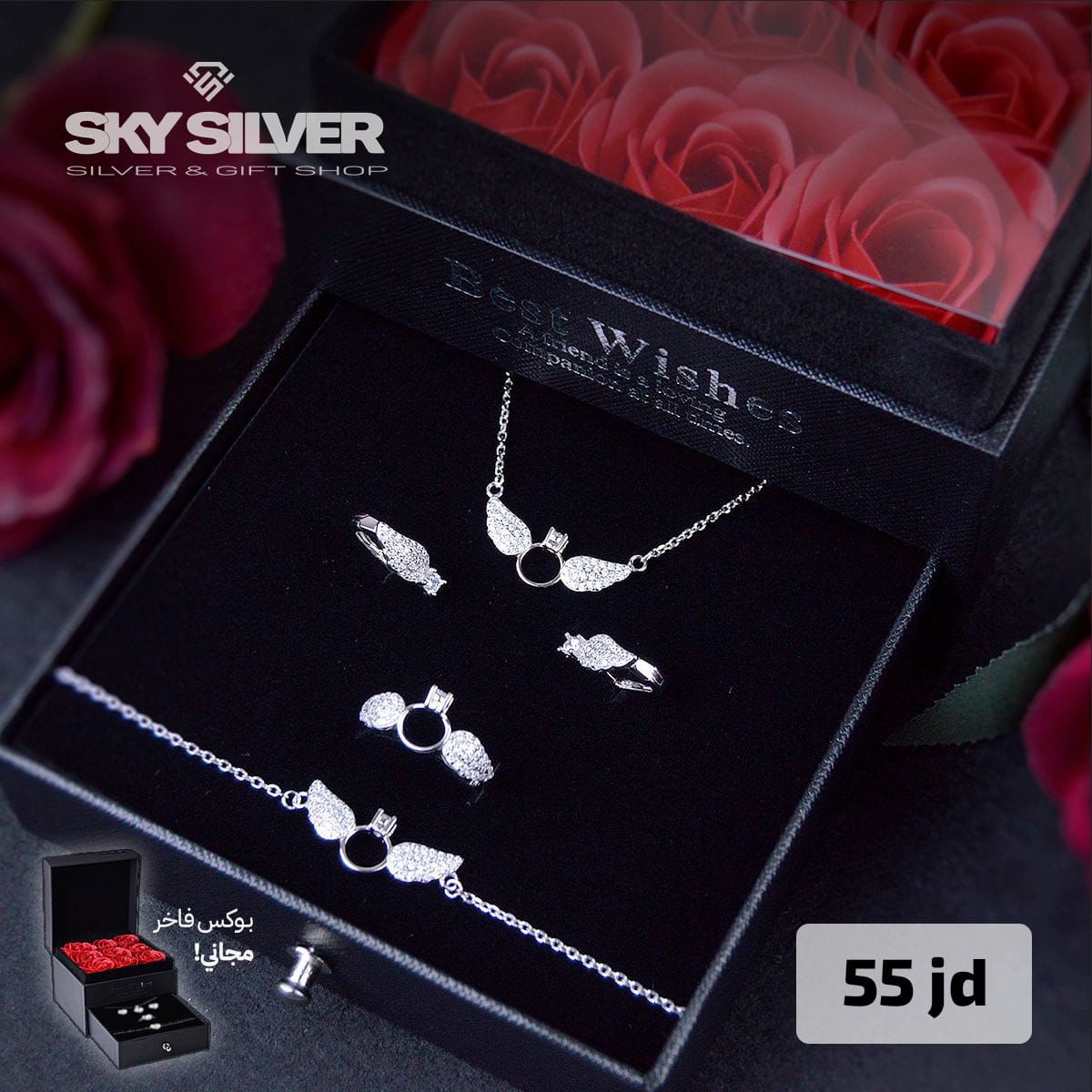 Elegant silver set