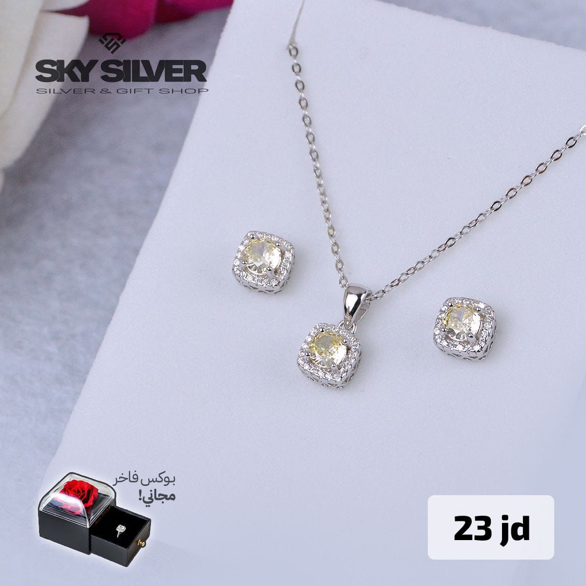 half set - necklace and earrings