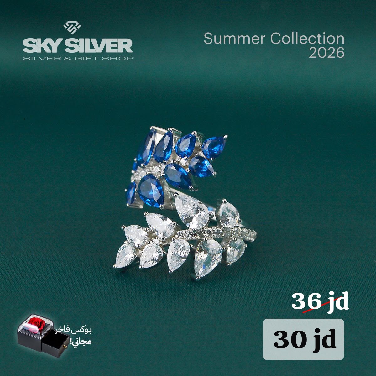 Elegant silver ring